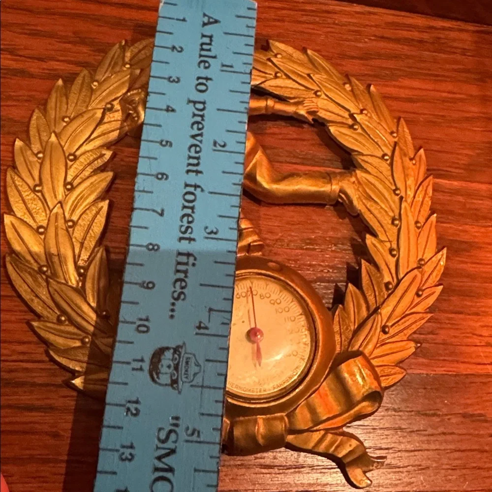 Vintage Bowling Gold Laurel Thermometer wall hanging
